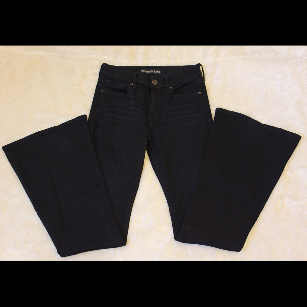 Express Supersoft Mid-Rise Bell Flare Jeans